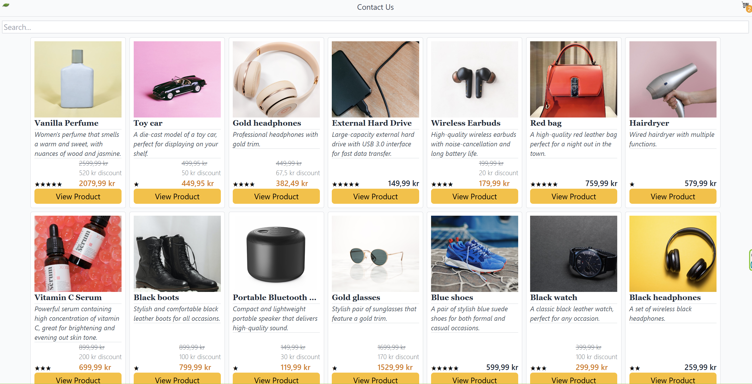 E-commerce Store application screenshot
